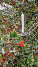 antieke kaarsenhouders in oud koekblik, Diversen, Kerst, Ophalen of Verzenden, Gebruikt