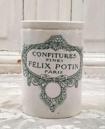 Oude confiture pot Felix Potin, Klein  beschikbaar voor biedingen