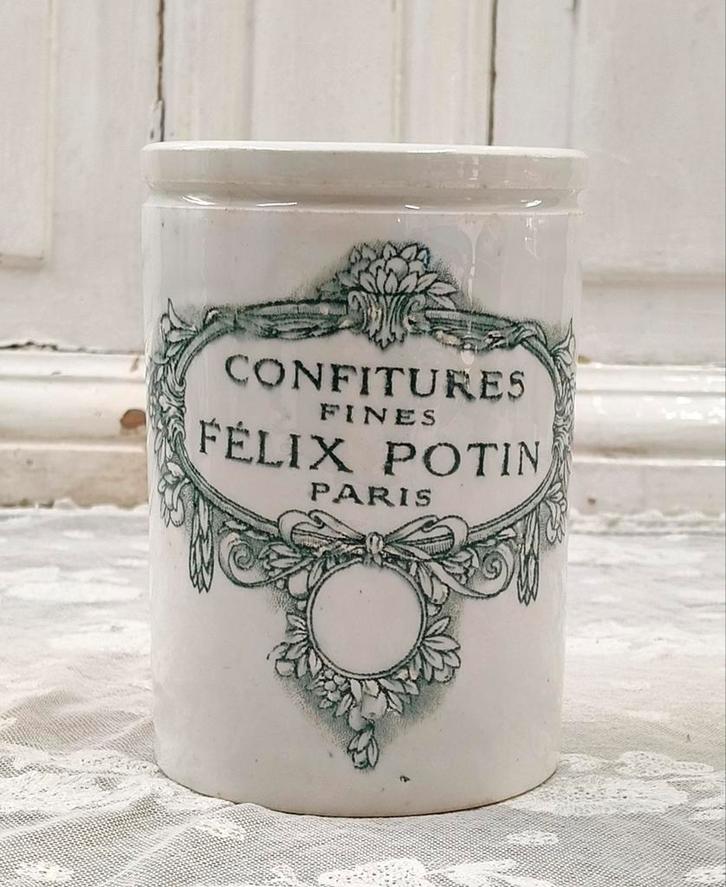 Oude confiture pot Felix Potin, Klein, Antiek en Kunst, Curiosa en Brocante, Ophalen of Verzenden