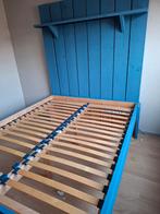 Stoer Steigerhouten Bed 180x200, Gebruikt, Blauw, Steigerhout, Tweepersoons