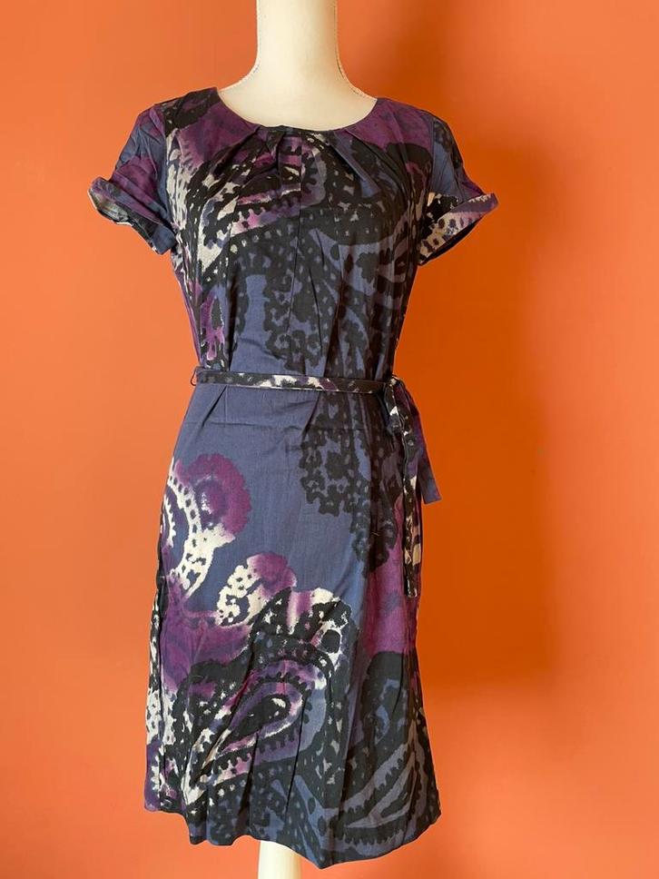 Mexx paarse jurk met print maat 36, Kleding | Dames, Jurken, Zo goed als nieuw, Maat 36 (S), Paars, Verzenden
