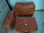 Koffer set (vintage), Sieraden, Tassen en Uiterlijk, Koffers, Ophalen, Gebruikt, Leer, Slot