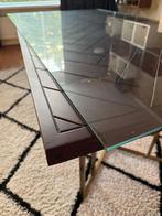 Elegant Dining Table with Glass Top, Huis en Inrichting, Ophalen, Glas, 50 tot 100 cm, Zo goed als nieuw