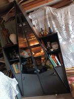 Vitrine kast zwart, Ophalen, Gebruikt, 100 tot 150 cm, 150 tot 200 cm