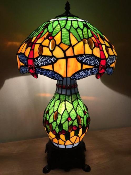 Tiffany lamp Studio victoriaanse stijl "Green Dragonfly", Antiek en Kunst, Curiosa en Brocante, Verzenden