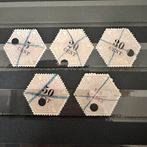 Nederland Telegram zegels 3,6,8,9,11 CW € 129,-, Ophalen, Zo goed als nieuw, Hout