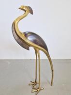 Xl vintage messing flamingo kraanvogel '70 regency goud, Ophalen of Verzenden