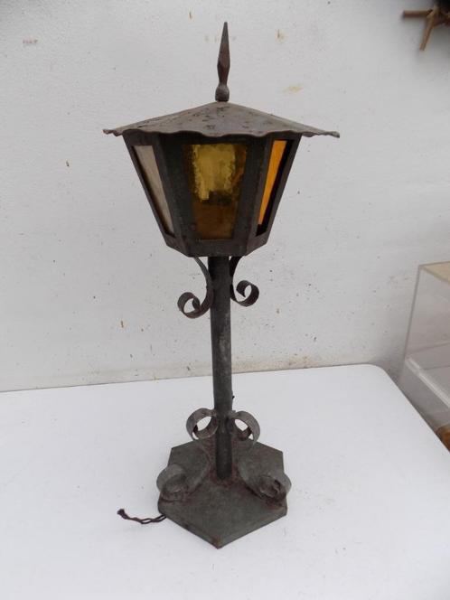 Buitenlamp tuinlantaarn lamp vintage art deco metaal gesmeed, Huis en Inrichting, Lampen | Overige, Gebruikt, Ophalen of Verzenden