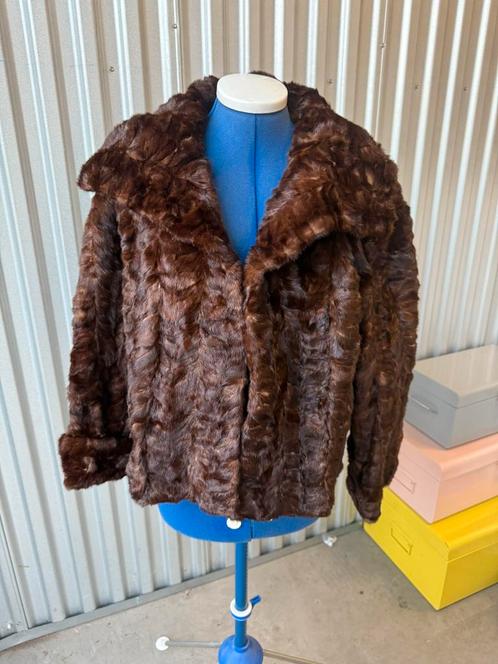bontjas – kort model – donkerbruin – maat M – als nieuw, Kleding | Dames, Jassen | Winter, Zo goed als nieuw, Maat 38/40 (M), Bruin