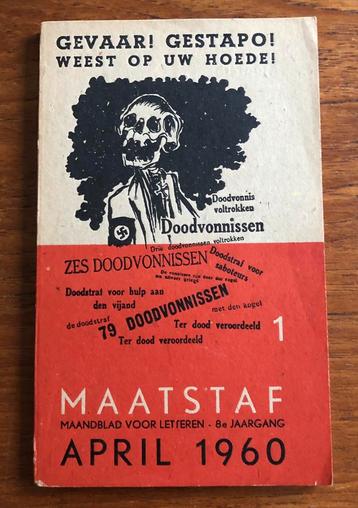 Maatstaf Gevaar, Gestapo! Maandblad voor Letteren 1960 beschikbaar voor biedingen
