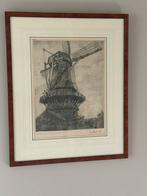 Ets molen aart bijl Rotterdam, Antiek en Kunst, Kunst | Etsen en Gravures, Ophalen of Verzenden