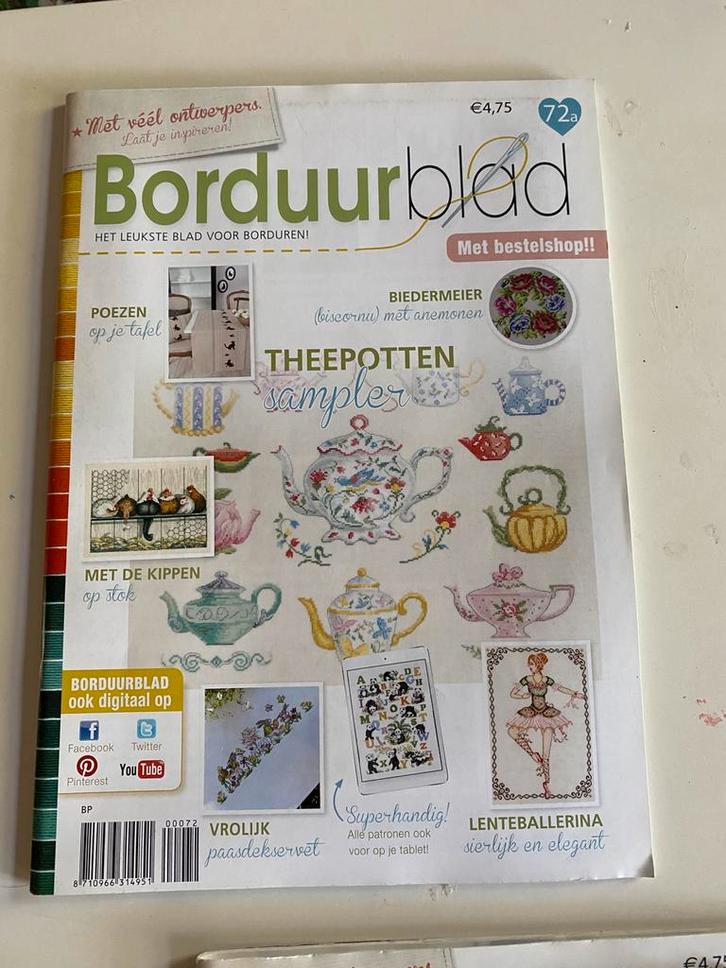 borduurblad verschillende nrs te koop €2,- per stuk, Boeken, Tijdschriften en Kranten, Nieuw, Overige typen, Ophalen of Verzenden