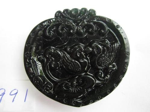 Prachtige amulet hanger van chinese jade 991#, Sieraden, Tassen en Uiterlijk, Kettinghangers, Zo goed als nieuw, Steen of Mineraal