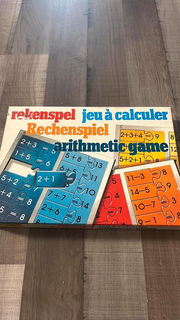 Rekenspel puzzel sommen optellen aftrekken, Hobby en Vrije tijd, Gezelschapsspellen | Bordspellen, Gebruikt, Ophalen of Verzenden