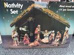 Kerststal met beeldjes compleet nieuw, Diversen, Kerst, Ophalen of Verzenden, Zo goed als nieuw