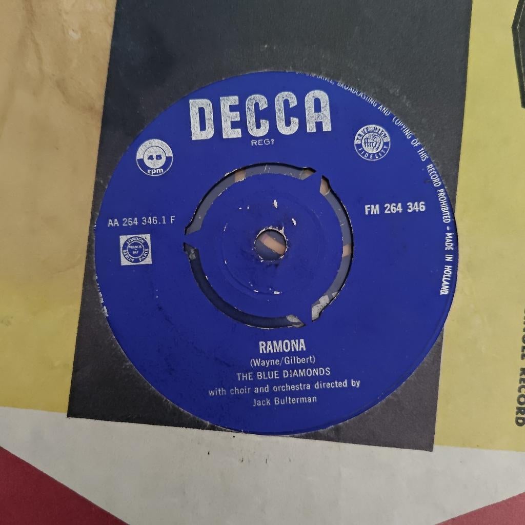 The Blue Diamonds - Ramona Single, Cd's en Dvd's, Vinyl Singles, Ophalen of Verzenden, 7 inch