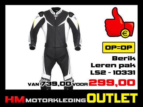 Leren motorpak Berik 10331 Combi Zwart-Wit - MEN 48, Motoren, Kleding | Motorkleding, Combipak, Heren, Nieuw met kaartje, Ophalen