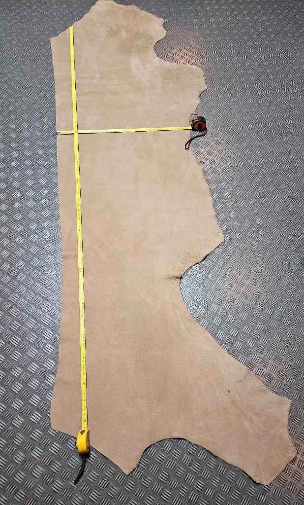 Rund - Leer Sandy Nubuck(zie omschrijving!), Hobby en Vrije tijd, Stoffen en Lappen, Nieuw, Leer of Kunstleer, 30 tot 120 cm, 30 tot 200 cm