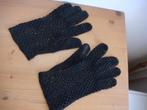 Ouderwetse zwarte handschoenen, Antiek en Kunst, Ophalen of Verzenden, Dames