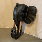Houten Olifantenkop - 50 cm – 2 kleuren –bij TTM Wonen, Www.ttmwonen.nl, Www.ttmwonen.nl, Nieuw, Ophalen of Verzenden