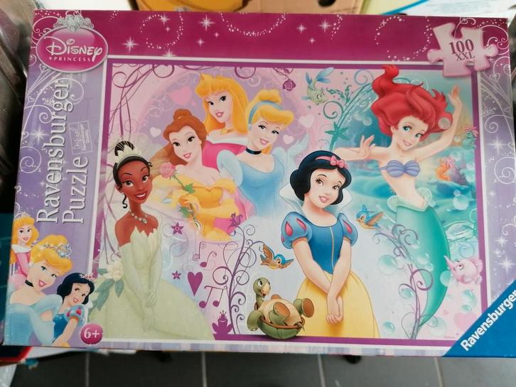 Disney Princess Puzzel - 100 XXL Stukjes, Kinderen en Baby's, Speelgoed | Kinderpuzzels, Zo goed als nieuw, 6 jaar of ouder, Meer dan 50 stukjes