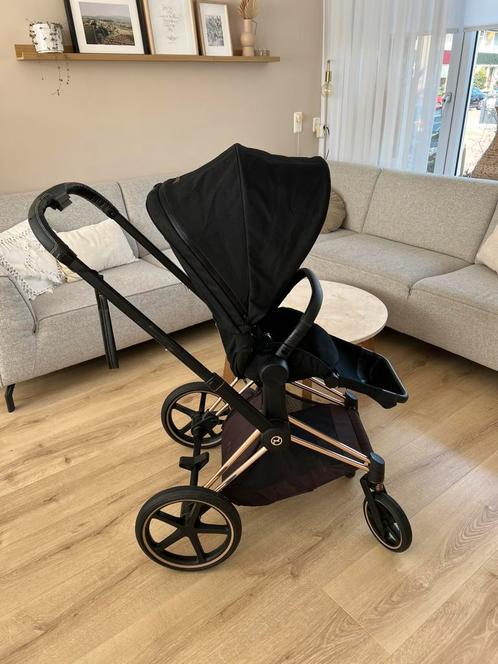 Cybex Priam Rosé goud, zwart, Kinderen en Baby's, Kinderwagens en Combinaties, Gebruikt, Kinderwagen, Overige merken, Met reiswieg