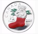 Canada - 25 cent 2005 - Colored Christmas Coin, Verzenden, Noord-Amerika, Losse munt