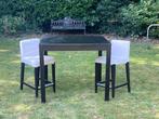 hoge tafel met stoelen, Huis en Inrichting, Tafels | Eettafels, Ophalen, Gebruikt, Vierkant, IKEA