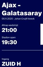 Ajax-Galatasaray F-SIDE, Seizoenskaart, Eén persoon