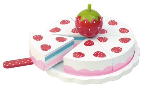 Houten speeltaart aardbei JaBaDaBaDo, Kinderen en Baby's, Speelgoed | Speelkeukens, Nieuw, Speelkeuken-accessoire, Hout, Ophalen of Verzenden