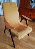 Jaren 50/60 fauteuil project potentieel prachtige stoel, Ophalen, Gebruikt, 75 tot 100 cm, Stof