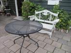 ronde tuintafel 2x  - zwarte tuintafel - witte tuintafel, Ophalen, Gebruikt, Rond, Kunststof