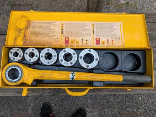 Draadsnijset Rems Eva set R 3/8 - 1 1/4", Doe-het-zelf en Verbouw, Gereedschap | Handgereedschap, Gebruikt, Ophalen of Verzenden