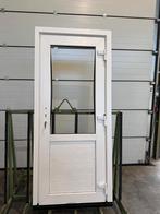 Kunststof Kozijn met Deur Buitendraaiend || Wit met Nerf, Ophalen, Kunststof, 80 tot 100 cm, 215 cm of meer