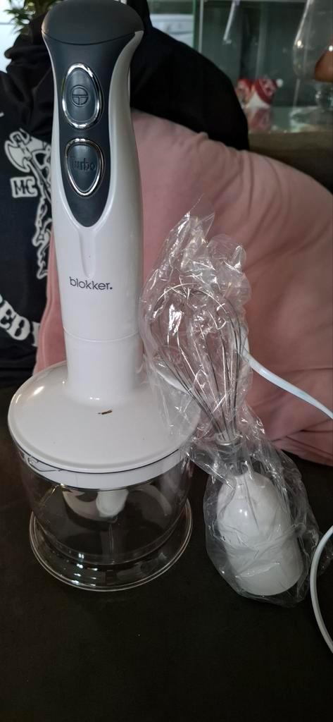 Blokker Staafmixer met accessoires - Nieuwstaat, Witgoed en Apparatuur, Blenders, Zo goed als nieuw, Blender, Ophalen of Verzenden