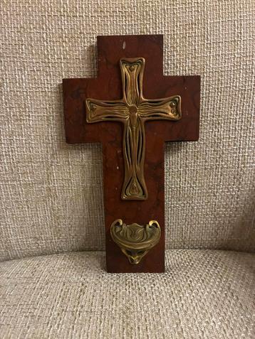 Art Deco Kruis met Wijwaterbakje, ca 1919 beschikbaar voor biedingen
