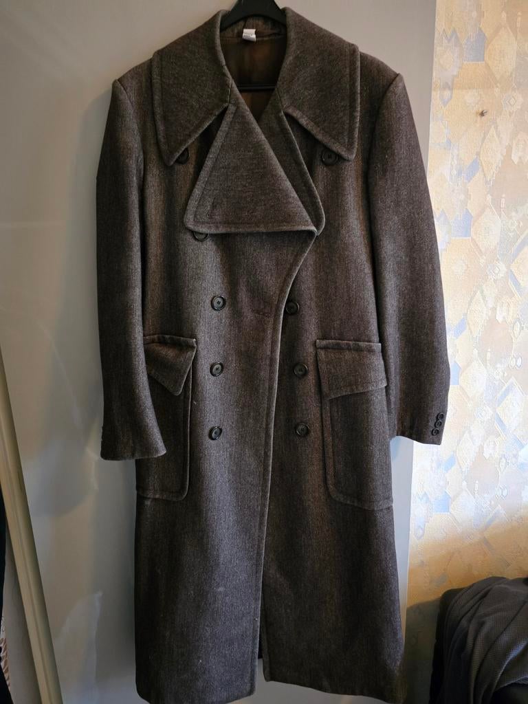 Vintage uniform overjas / winter jas, Kleding | Heren, Jassen | Winter, Zo goed als nieuw, Ophalen of Verzenden