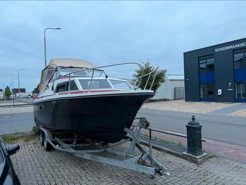 Fjord polyester motor kruizer trailer 3 cil vetus diesel, Watersport en Boten, Motorboten en Motorjachten, Gebruikt, 6 tot 9 meter