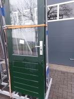 Zware hardhouten achterdeur met dubbelglas, Doe-het-zelf en Verbouw, Ophalen of Verzenden, Gebruikt