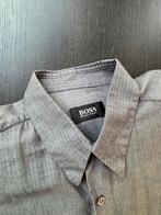 HUGO BOSS overhemd polo collar grijs maat M heren, Kleding | Heren, Overhemden, Ophalen of Verzenden, Zo goed als nieuw, Halswijdte 39/40 (M)
