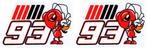Marc Márquez 93 sticker set #27, Motoren, Verzenden