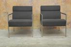 2 strakke donkergrijze stoffen Design fauteuils prijs PS