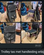Trolley tas met zitje en handleiding, Huis en Inrichting, Stoelen, Ophalen, Blauw, Metaal, Zo goed als nieuw