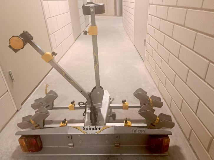 Spinder Falcon fietsendrager, Auto diversen, Fietsendragers, Gebruikt, Trekhaakdrager, 2 fietsen, Ophalen