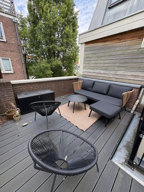 Outdoor furniture, Tuin en Terras, Tuinsets en Loungesets, Gebruikt, Tuinset, Rvs, 5 zitplaatsen, Bijzettafel, Stoel, Ophalen