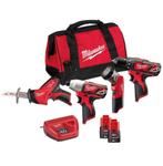 Milwaukee M12 complete set accu recipo boormachine Bpp4a-202, Nieuw, Ophalen of Verzenden, Boor- en Schroefmachine