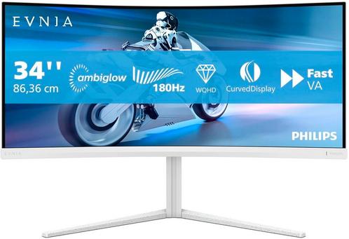 Philips Evnia 34M2C5501A/00 curved game monitor 180hz 1ms, Computers en Software, Monitoren, Zo goed als nieuw, 151 t/m 200 Hz