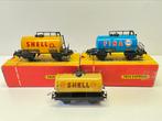 Trix Express FINA & SHELL ketelwagens, Hobby en Vrije tijd, Modeltreinen | H0, Gebruikt, Gelijkstroom, Trix, Wagon