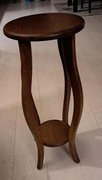 Eiken plantentafel / haltafel, Minder dan 55 cm, Gebruikt, Klassiek, Rond
