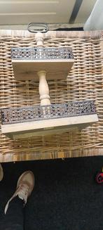 Houten etagère met metalen rand€7.50, Ophalen, Gebruikt